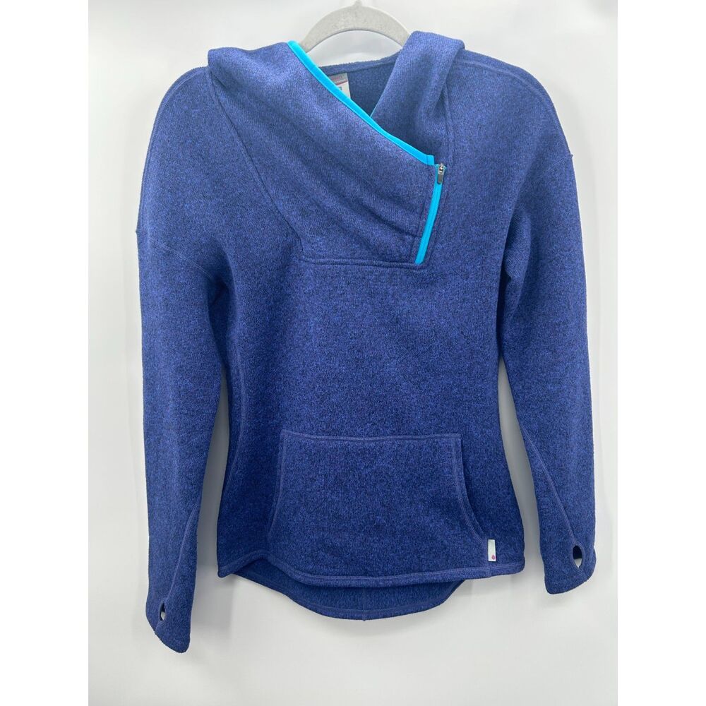 Stio Sweetwater Confluence Fleece Hoodie Womens Size S Blue Pullover Sweater